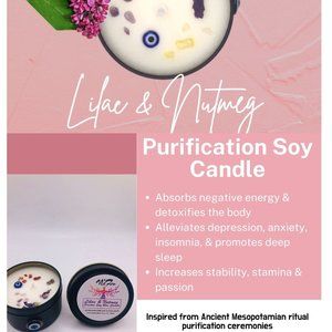 Purification Soy Candle-Lilac and Nutmeg